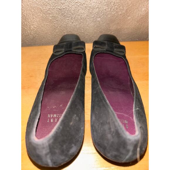 Stuart Weitzman Old Money Preppy  Suede Leather Cap Toe Bow Top Kitten Heels - Picture 5 of 8